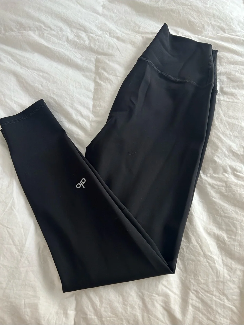 ALO Yoga Black Distressed High-Waist Leggings